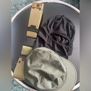 Tactical accessory lot mask combat hat and large OD belt adjustable